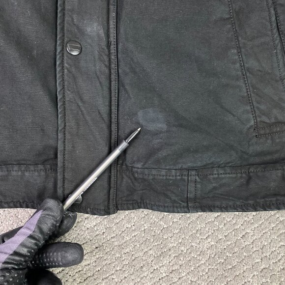 Levi's Jacket Mens Large Black Military Field Canvas Cotton 2 Pocket Quilt Lined - Picture 4 of 16